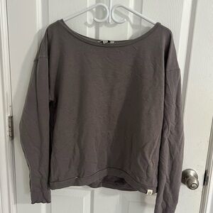 Relaxed Boatneck Sweatshirt in Charcoal